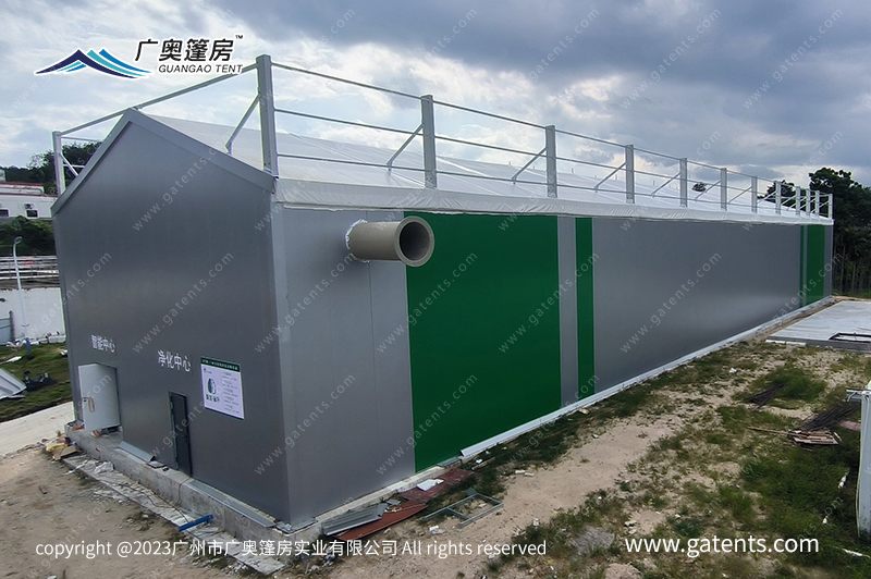 海南省污水處理廠發(fā)酵艙篷房（大棚）案例