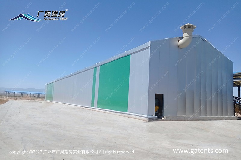 甘肅永昌牧場(chǎng)發(fā)酵倉鋁合金大篷案例